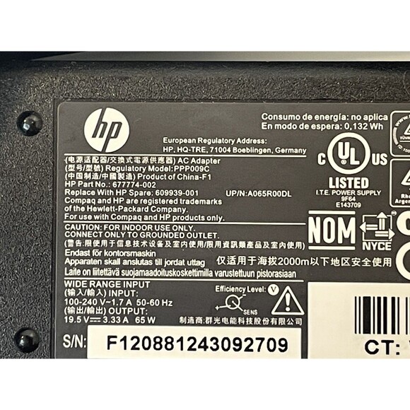HP PPP009C 19.5V 3.34A 65W Genuine Original AC Power Adapter Charger OEM - Picture 5 of 8